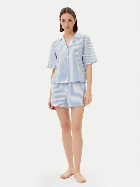 Снимка на Tommy Hilfiger Пижама UW0UW05799 Светлосиньо Regular Fit