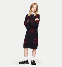 Снимка на Tommy Hilfiger Плетена рокля KG0KG08211 Тъмносин Loose Fit