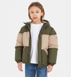 Снимка на Tommy Hilfiger Пухено яке Essential Colorblock KB0KB08559 M Зелен Regular Fit