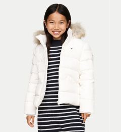 Снимка на Tommy Hilfiger Пухено яке Essential KG0KG07399 D Бял Regular Fit