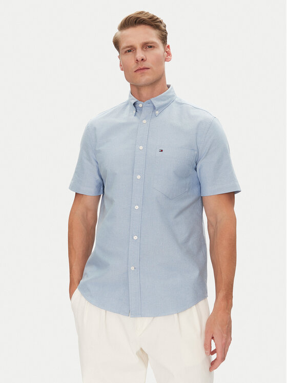 Снимка на Tommy Hilfiger Риза Heritage MW0MW36272 Светлосиньо Regular Fit