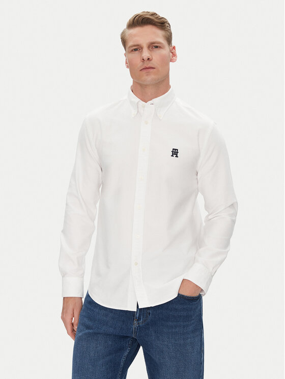 Снимка на Tommy Hilfiger Риза Heritage MW0MW39235 Бял Regular Fit