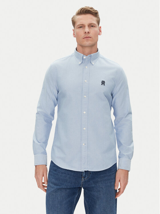 Снимка на Tommy Hilfiger Риза Heritage MW0MW39235 Светлосиньо Regular Fit