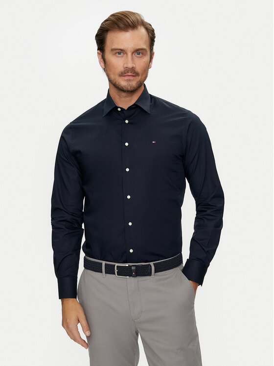 Снимка на Tommy Hilfiger Риза MW0MW35810 Тъмносин Regular Fit