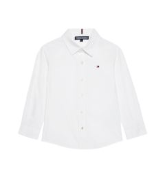 Снимка на Tommy Hilfiger Риза Solid Poplin KB0KB06965 M Бял Slim Fit