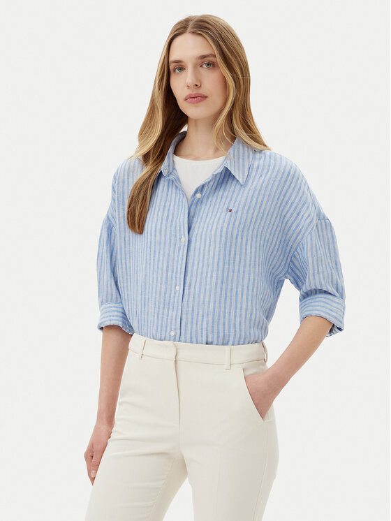 Снимка на Tommy Hilfiger Риза WW0WW46169 Син Loose Fit