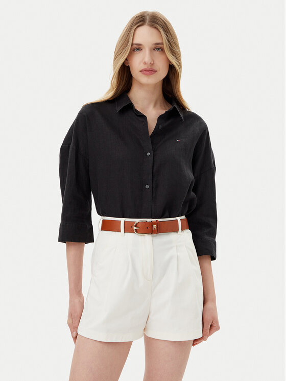 Снимка на Tommy Hilfiger Риза WW0WW46169 Черен Loose Fit