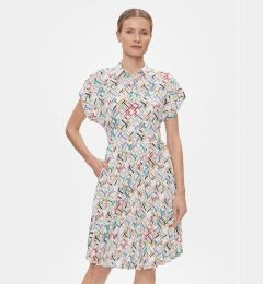 Снимка на Tommy Hilfiger Рокля тип риза Amd Pleated Ss Knee WW0WW42444 Бял Regular Fit