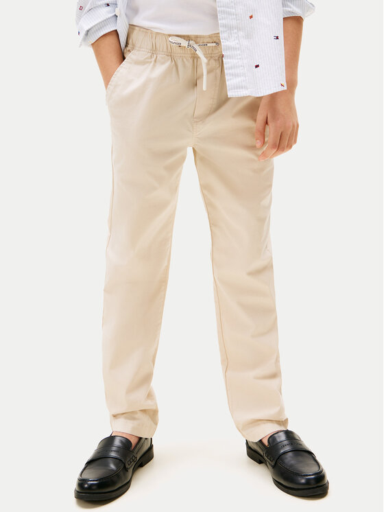 Снимка на Tommy Hilfiger Текстилни панталони KB0KB09764 Бежов Regular Fit