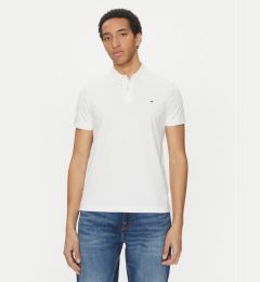 Снимка на Tommy Hilfiger Тениска с яка и копчета Essential MW0MW35585 Бял Regular Fit