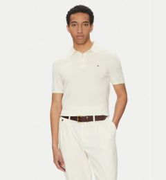 Снимка на Tommy Hilfiger Тениска с яка и копчета Essential MW0MW37396 Бежов Regular Fit