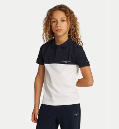 Снимка на Tommy Hilfiger Тениска с яка и копчета KB0KB09527 Тъмносин Regular Fit