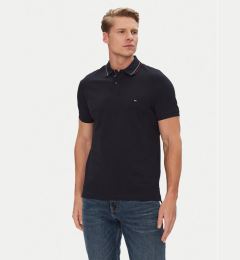 Снимка на Tommy Hilfiger Тениска с яка и копчета Placket Interest MW0MW38459 Тъмносин Regular Fit