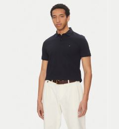 Снимка на Tommy Hilfiger Тениска с яка и копчета Vertical MW0MW38951 Тъмносин Regular Fit