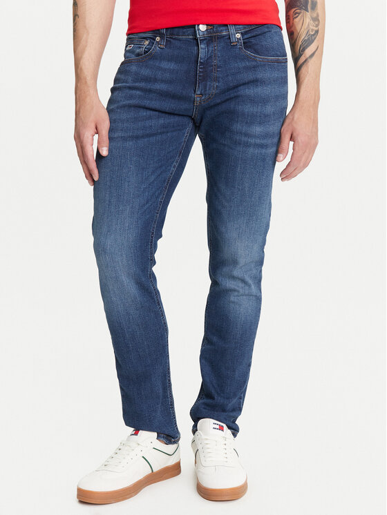Снимка на Tommy Jeans Дънки Scanton DM0DM21890 Тъмносин Slim Fit
