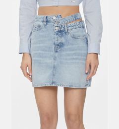 Снимка на Tommy Jeans Дънкова пола Mom Cut Out Wb Uh Skirt Ah7011 DW0DW17217 Син Slim Fit