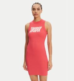 Снимка на Tommy Jeans Ежедневна рокля Bubble DW0DW21351 Розов Slim Fit