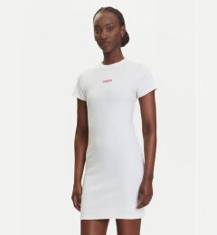 Снимка на Tommy Jeans Ежедневна рокля Script DW0DW21186 Екрю Slim Fit
