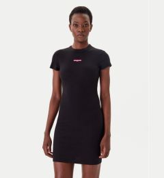 Снимка на Tommy Jeans Ежедневна рокля Script DW0DW21186 Черен Slim Fit