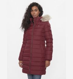 Снимка на Tommy Jeans Зимно палто Essential DW0DW09060 Бордо Slim Fit