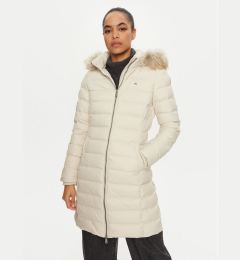 Снимка на Tommy Jeans Зимно палто Essential DW0DW18864 Екрю Slim Fit
