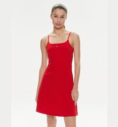 Снимка на Tommy Jeans Лятна рокля Essential DW0DW17988 Червен Slim Fit