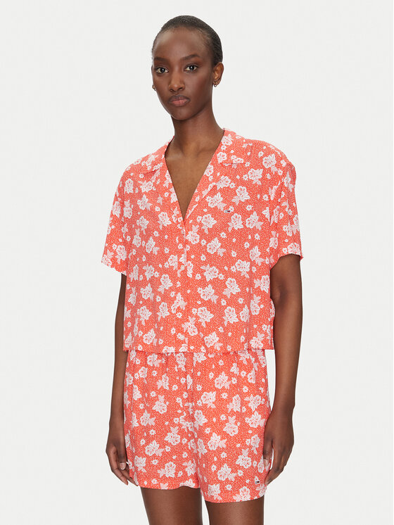 Снимка на Tommy Jeans Риза DW0DW20285 Оранжев Relaxed Fit