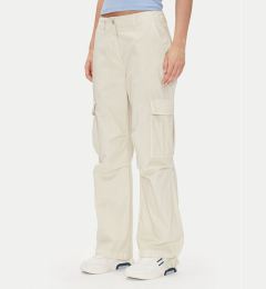 Снимка на Tommy Jeans Текстилни панталони Tjw Cargo Relaxed Straight DW0DW20350 Бежов Relaxed Fit