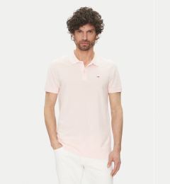 Снимка на Tommy Jeans Тениска с яка и копчета DM0DM20676 Розов Slim Fit
