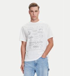 Снимка на Tommy Jeans Тишърт Archive Logos DM0DM21584 Бял Relaxed Fit