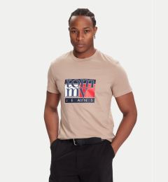 Снимка на Tommy Jeans Тишърт DM0DM21977 Бежов Regular Fit