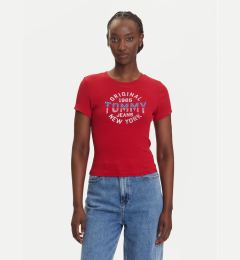 Снимка на Tommy Jeans Тишърт DW0DW21421 Червен Slim Fit