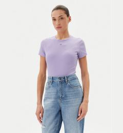 Снимка на Tommy Jeans Тишърт Essential DW0DW17383 Виолетов Slim Fit