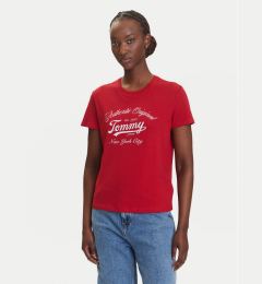 Снимка на Tommy Jeans Тишърт Essential DW0DW21404 Червен Regular Fit