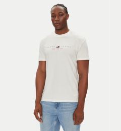 Снимка на Tommy Jeans Тишърт Flag Linear DM0DM21911 Бял Regular Fit