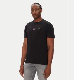 Снимка на Tommy Jeans Тишърт Flag Linear DM0DM21911 Черен Regular Fit