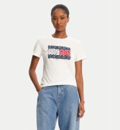 Снимка на Tommy Jeans Тишърт Floral Flag DW0DW20897 Бял Regular Fit