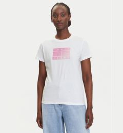 Снимка на Tommy Jeans Тишърт Gradient Flag DW0DW20905 Бял Regular Fit