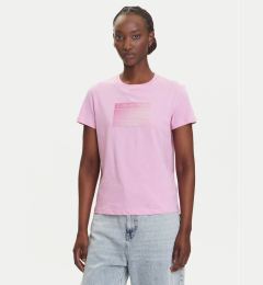 Снимка на Tommy Jeans Тишърт Gradient Flag DW0DW20905 Розов Regular Fit