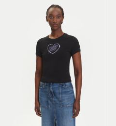 Снимка на Tommy Jeans Тишърт Heart DW0DW21390 Черен Slim Fit