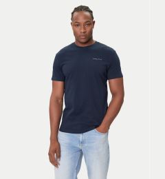Снимка на Tommy Jeans Тишърт Linear Chest DM0DM21780 Тъмносин Slim Fit