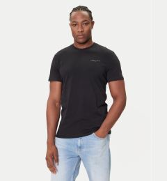Снимка на Tommy Jeans Тишърт Linear Chest DM0DM21780 Черен Slim Fit