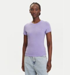 Снимка на Tommy Jeans Тишърт Linear DW0DW21164 Виолетов Slim Fit