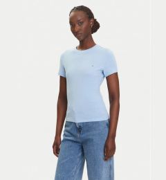 Снимка на Tommy Jeans Тишърт Linear DW0DW21164 Светлосиньо Slim Fit