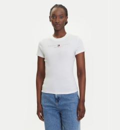 Снимка на Tommy Jeans Тишърт Linear DW0DW21422 Екрю Slim Fit