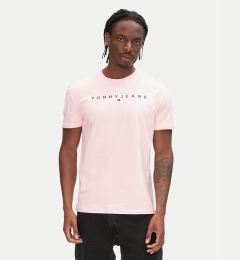 Снимка на Tommy Jeans Тишърт Linear Logo DM0DM20744 Розов Regular Fit