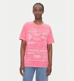 Снимка на Tommy Jeans Тишърт Multi Brand DW0DW20923 Розов Relaxed Fit