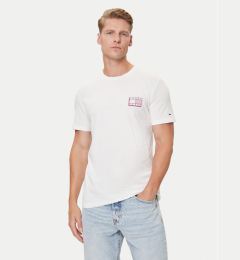 Снимка на Tommy Jeans Тишърт Pop Color Flag DM0DM21577 Бял Regular Fit