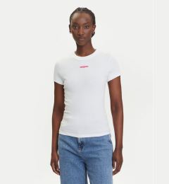 Снимка на Tommy Jeans Тишърт Script Label DW0DW21402 Бял Slim Fit