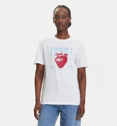 Снимка на Tommy Jeans Тишърт Strawberry DW0DW20894 Бял Relaxed Fit